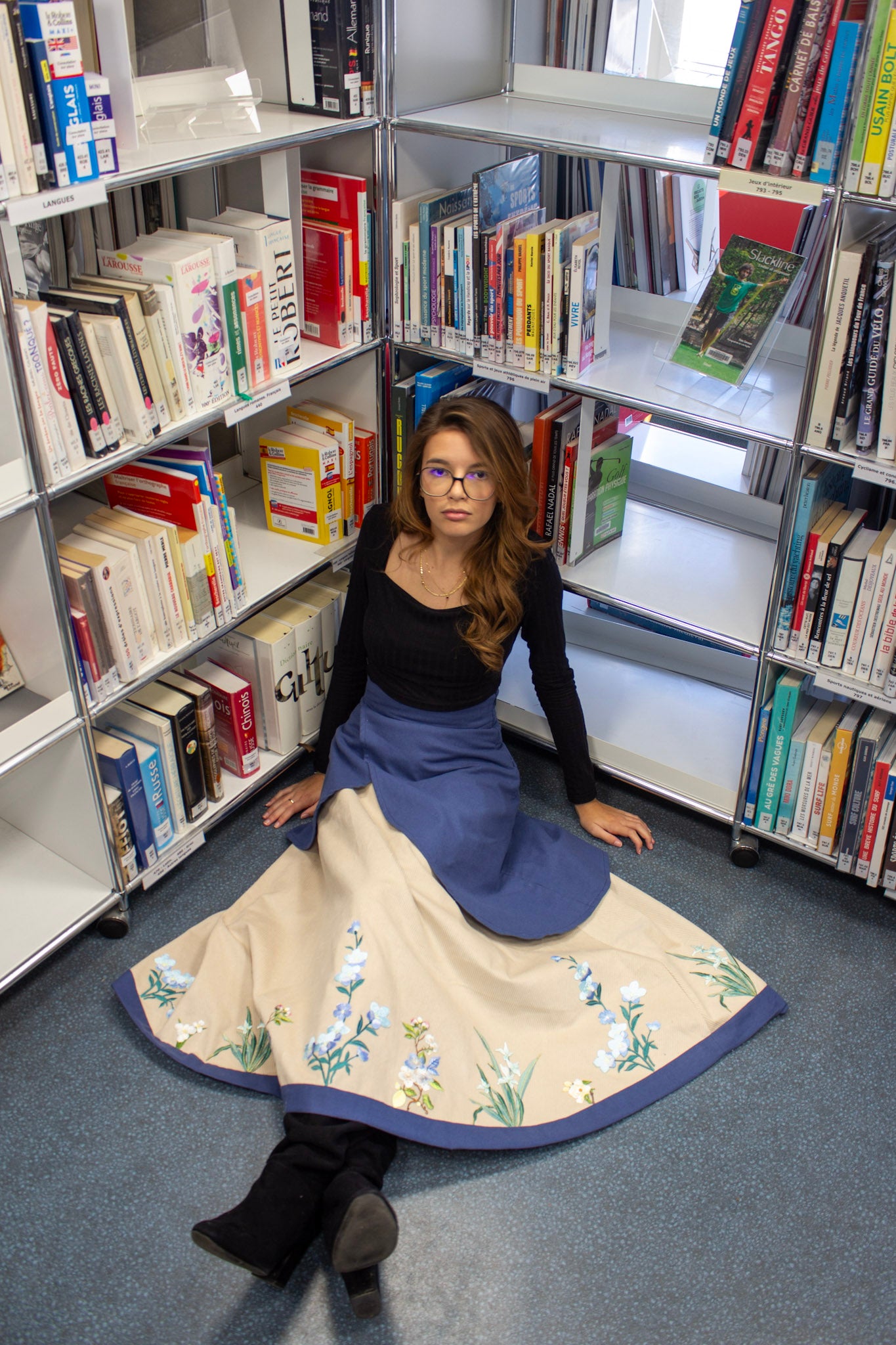 Jupe "Bleu silvestre"