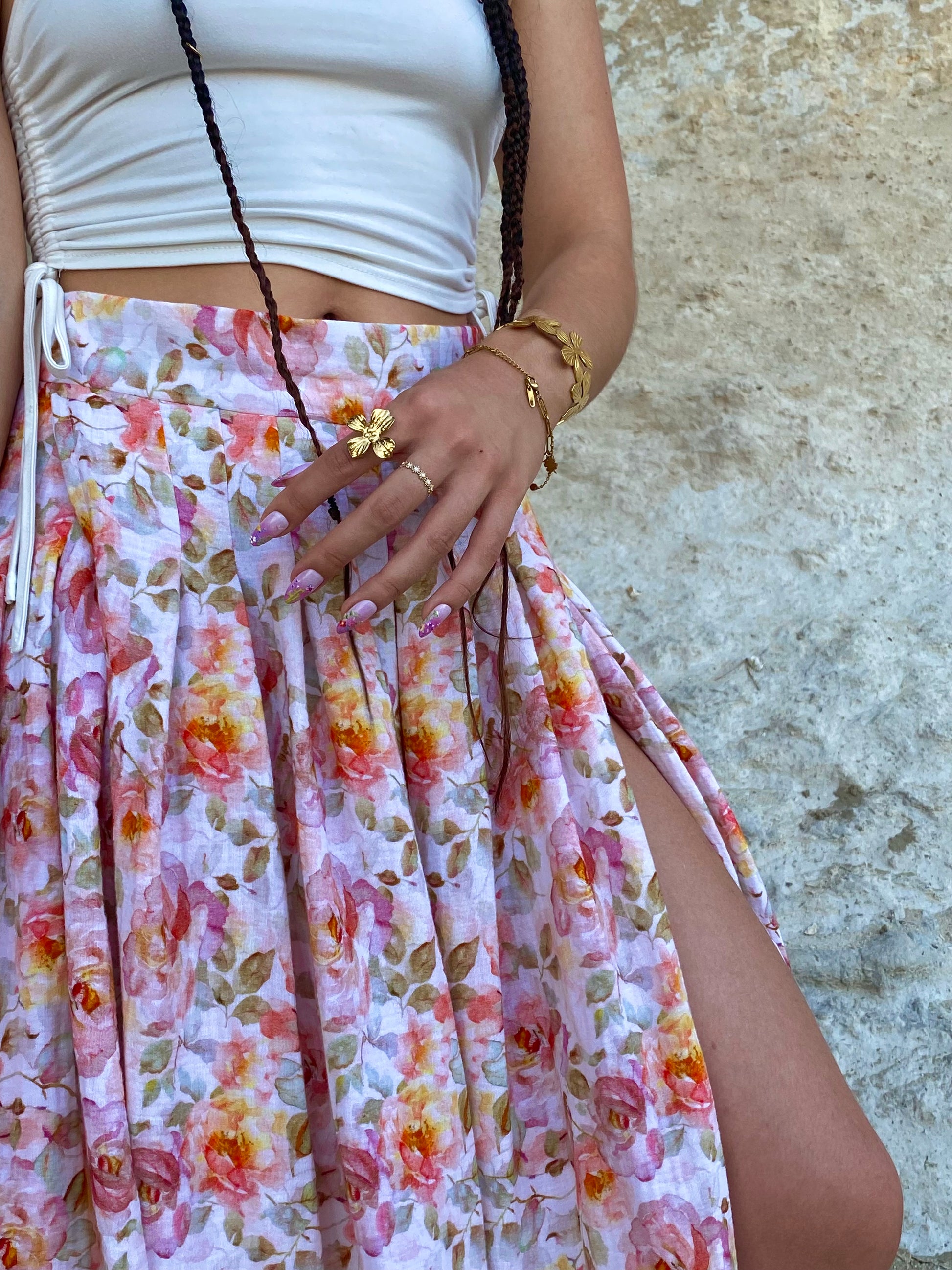 Jupe "Golden flowers"