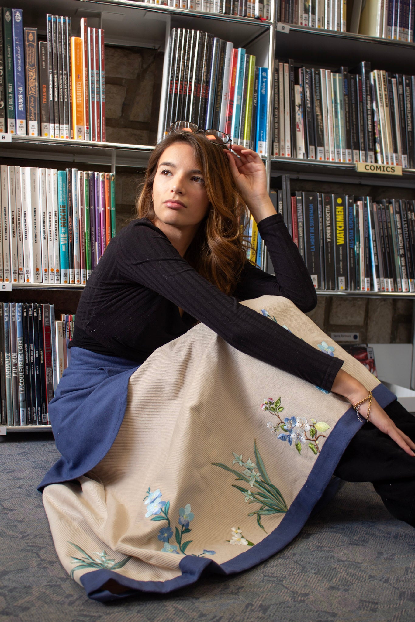 Jupe "Bleu silvestre"